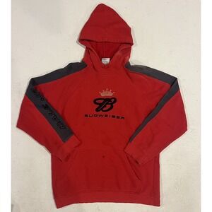 Vtg Dale Earnhardt Jr‎ Sweatshirt Mens M Winners Circle Red Budweiser Nascar